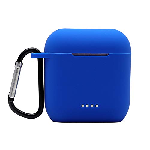 Protective Silicone Case Compatible with Tozo t6, Front LED Visible, Premium Accessory Shockproof tozo t6 Case Cover with Keychain. (Blue) - color: Blue