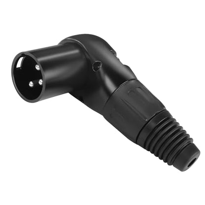 QIANRENON Adjustable 90 XLR Microphone Solder Adaptor - 3Pin XLR Male Right Angle Solder Connector Plug, Multi Angle Adjustable, for DIY/Repair/Narrow Space Wiring - style: Male
