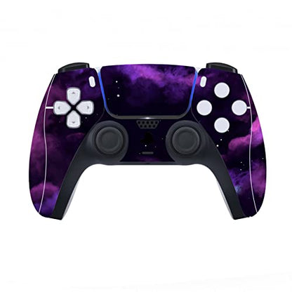 PlayVital Purple Deep Space Full Set Skin Decal for ps5 Console Digital Edition, Sticker Vinyl Decal Cover for ps5 Controller & Charging Station & Headset & Media Remote - color: Purple Deep Space