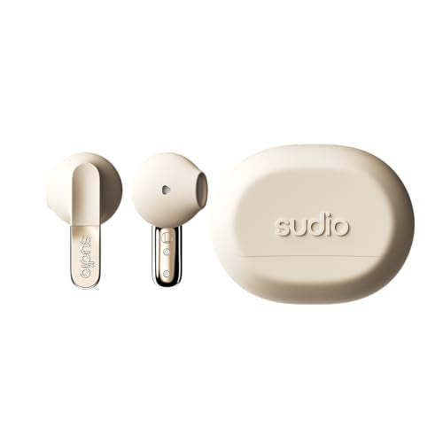Sudio N3 True Wireless Bluetooth On-Ear Earbuds – High-Definition Sound, 30-Hour Playtime, Clear Calls, Sweat & Splash Resistant, Eco-Friendly Recycled Plastics (Sand) - color: Sand