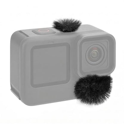 Geekria for Creators Camera Mic Wind Muff Compatible with GoPro Hero 13, 12, 11, 10, 9, 8 Action Camera, Dead Cat Windscreen Microphone Cover for Hero Series (Black) - color: Black