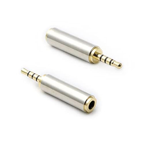 3.5mm Female to 2.5mm Male Audio Adapter Converter Headphone 2.5mm to 3.5mm 3 Ring Jack Stereo or Mono 2 Pack - color: 2 Pack Audio Adapter