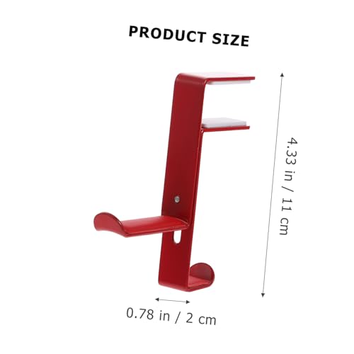 POPETPOP Headphone Hanger Bracket Hanger Holder Earphones Hook Headphones Headphone Stand Clamp Headphone Mount Stand Headset Hanger Mount Headphone Supporting Bar Headset Stand Alloy Red - color: Red