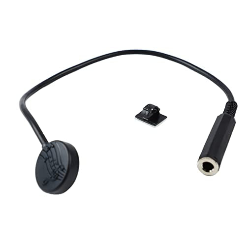Generic Acoustic Guitar Pickup, Self Adhesive Contact Microphone Transducer with 1/4 Inch Jack for Amplifier Bass Recording Device Guitar Violin Ukulele