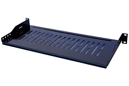 Server Shelf Cantilever Tray Vented Shelves Rack Mount 19 Inch 1U 8Inch(200mm) Deep - color: Black-8Inch, size: 8Inch(200mm) Deep