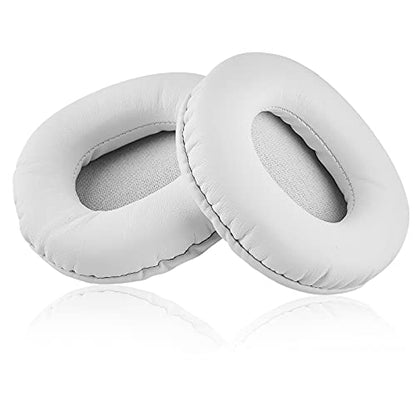 Replacement Earpads for Audio-Technica ATH M50X M40X M30X M20X Professional Studio Monitor Headphones with Protein Leather & Memory Foam Ear Cushions (White) - color: White