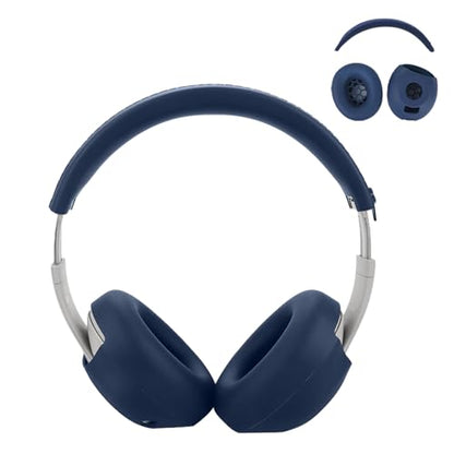 Studio Pro Silicone 2-in-1 Sweat Case Cover Set with Anti-Scratch Ear Pad Covers & Zipper Headband Cover – Compatible with Beats Studio Pro Wireless Headphones（Blue） - color: Blue 2-in-1