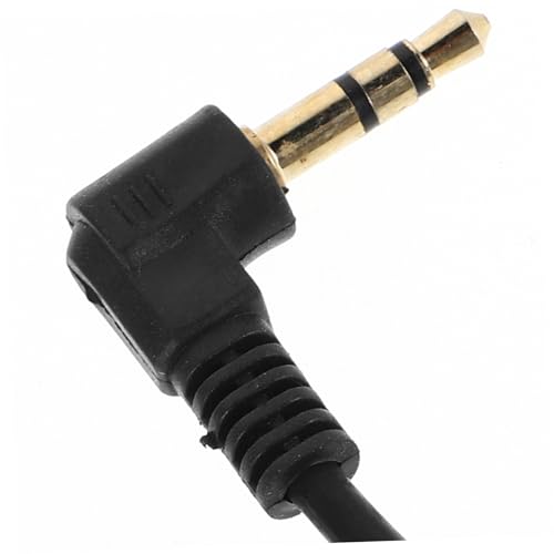 SHOWERORO Coiled Stereo Aux Cable Male to Male Audio Extension Cable with Dual Right Angle Design Retractable Spring for Headphones and Smartphones