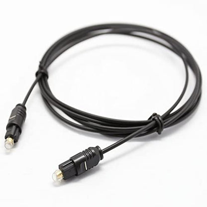 Digital Optical Audio Cable 6 feet, Fiber Optic SPDIF Toslink Cord | for TV PS4 PS3 Xbox One to Sound Bar Home Theater Receiver - size: 6ft