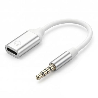 3.5mm Male to USB C Female Audio Adapter, Only Analog Audio Aux Jack Cables | USB C to Aux Audios Dongle Headphone Jack Adapters for Smartphones Laptops Tablets MP3, Silver