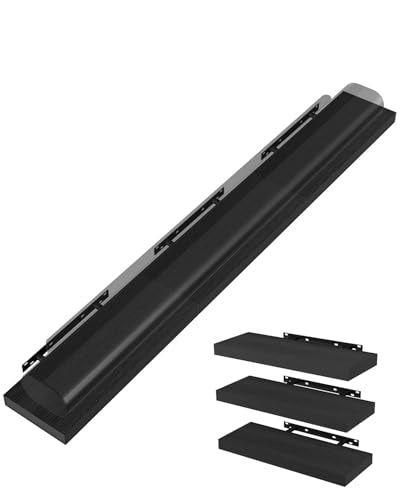 WALI Soundbar Mount for Sonos Arc and Sonos Arc Ultra, Set of 3, Black | Sound bar Wall Mount Bracket Under TV, Soundbar TV Floating Wall Shelf for Living Room, Home Theater Up to 22Lbs, (SON003-H) - color: Black