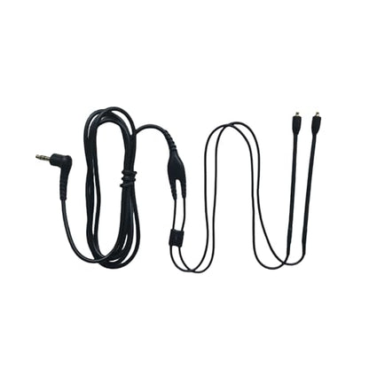 Replacement EAC64BK 64 -Inch Detachable Earphone Cable for Shure SE215, SE315, SE425 SE535 and SE846 Earphones (Black) - color: Black