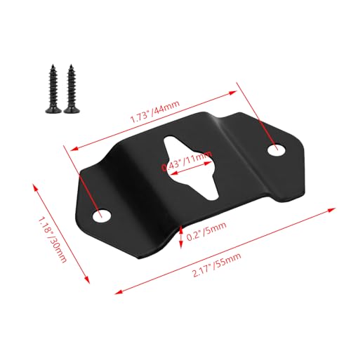 20PCS Hanging Speaker Bracket Wall Mount Hook Hanger for Sound Box | Iron Plate Connector for Surround Sound Box Audio Speaker with Mounting Screws (2.17×1.18 Inch) - style: 20Pcs (2.17×1.18 Inch)