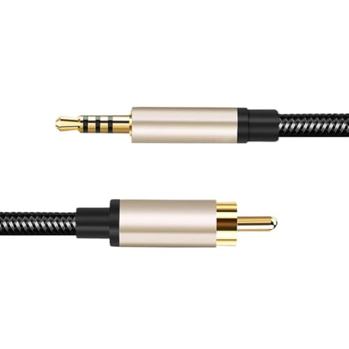 Digital Coaxial Audio Cable Gold-Plated Stereo SPDIF 3.5MM Ja-ck R/CA to R/CA Male Coaxial Cable(1.5M)