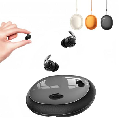 NE76 Sleep Earbuds Adaptive Noise Cancelling Earbuds Bluetooth 6.0 Wireless Headphones 40H & 165 Languages, Mini Invisible Earplugs for Side Sleepers Small Earphones for Sleeping, Travel, Work - color: Black
