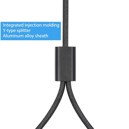 1/8 inch TRS Stereo to Dual 1/4" TS Male Insert Cable, 3.5mm Male to Double 6.35mm Mono Y Splitter Breakout Cable Patch Cord (1m/3.3FT) - color: 3.5M-2X6.35-1m