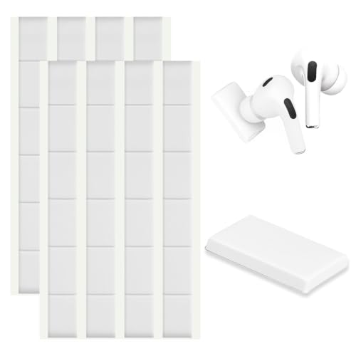 Moloppo 2 Pack Cleaning Putty for AirPods Cleaner Kit, White | 48pcs 0.6"*0.9" Cleaning Puttys, Large Particles, Dust Removal, for AirPods Pro, Charge Port, Keyboard, Phone, Electronics - color: B1-White+White
