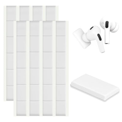 Moloppo 2 Pack Cleaning Putty for AirPods Cleaner Kit, White | 48pcs 0.6"*0.9" Cleaning Puttys, Large Particles, Dust Removal, for AirPods Pro, Charge Port, Keyboard, Phone, Electronics - color: B1-White+White
