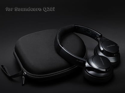 Ginsco Universal Headphone Case Compatible with JBL Tune 510BT 720BT, Sony WH-CH 720N/WH-CH520, with Sony/JBL/Soundcore Life Q20i Q30/BERIBES/TOZO/KVIDIO etc Wireless Headphones (Satin Black) - color: Satin Black