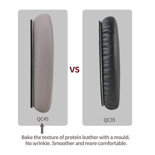 Ear Cushions Replacement for Bose QuietComfort 45 QC35 QC35ii QC25 QC15 with Upgraded Memory Foam& Sweat-Proof Protein Leather (Sandstone) - color: QC45 Sandstone