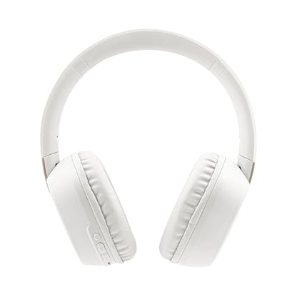 PDBEAM Wireless Foldable Bluetooth Over Ear Headphones with Mic, Micro SD Card Playback, 25H Playtime, 120H Standby, FM Radio, Lightweight for Travel, Work, Gym or Yoga - color: Gray (White / Silver)