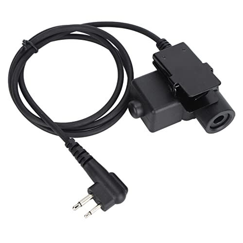 U94 PTT Military Adapter ＋ Mobile 2 Pin 7.1mm Headset System Adapter Push to Talk for Motorola Radio, PU+PTT Material