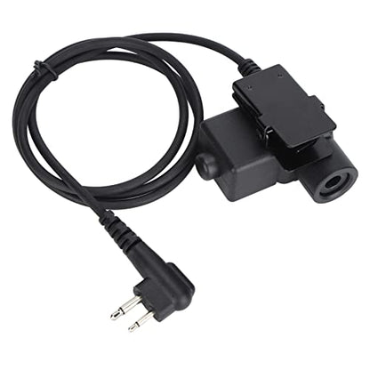 U94 PTT Military Adapter ＋ Mobile 2 Pin 7.1mm Headset System Adapter Push to Talk for Motorola Radio, PU+PTT Material