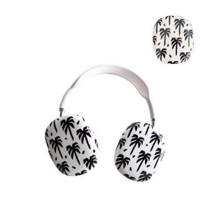 Case Compatible with AirPods Max Headphones, Soft TPU Cute Coconut Tree Anti-Scratch Protective Ear Cup Covers Headphone Cases for Woman Kids - color: coconut tree