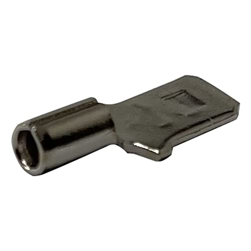 100 Pcs High Temperature Non-Insulated Male Spade Connectors - 16-14 Gauge Quick Disconnect .250 Tab - Wire Splice Connectors for Strong Crimps in Electrical Wire Terminals - Made in USA - size: 16-14 AWG Male 1/4" Tab