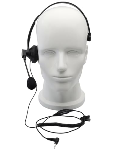 Over-Head Earpiece with Boom Mic VOX for Motorola MD200TPR MH230R MT350R MT352R MS355R MR355R Talkabout Walkie Talkie 1-pin