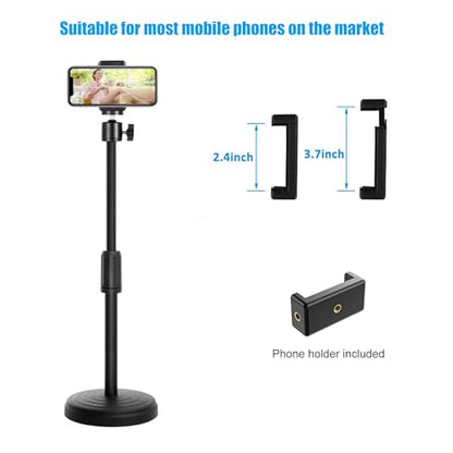 Webcam Stand for Desk, 18 Inch Webcam Tripod Computer Camera Stand with Phone Holder Desktop Web Cam Mount for Logitech C920 C922 C925e C922x C930e C930 C615 and BRIO - size: 18 inch