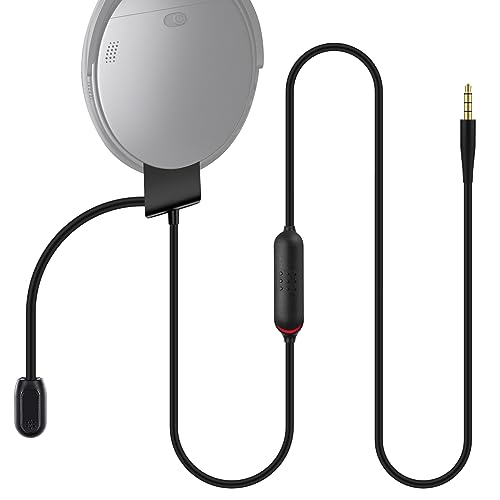 QC35 Boom Microphone Compatible with Bose QC35 & QC35 II Headphones, Boom Gaming Microphone Cable with Mute Switch for PS4, PS5, PC, Laptop, Xbox One Controller