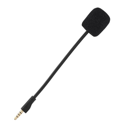 Replacement Game Mic for 1 Detachable Noise Cancelling Microphone, Bendable Gaming Headset Mic Boom with Foam Cover, 3.5mm Gold Plated Plug and Play Microphone for