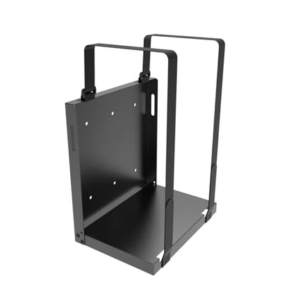 Universal Computer Wall Mount Bracket 10.7" H x 7" W x 9.8" D | Adjustable Strap Steel Computer Case Open Frame Holder for CPU, UPS, Computer Cases or Other Electronic Devices