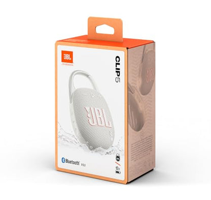 JBL Clip 5 Bluetooth Speaker and divvi! Protective Case - White - color: White