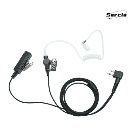 Earpiece Headset MIC PTT 2 Pin for Motorola CP200 CP200D CP185 CP100d CLS1410 CLS1110 RDM2070d DTR650 dlr1060 dlr1020 bc130 Mag One Bpr40 M1 R2 walkie Talkie 2 Way Radio with Acoustic Tube
