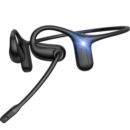 Open Ear Headphones with Mic, Wireless Headset with Smart Control - size: Small