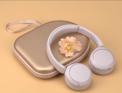 Ginsco Case Compatible with JBL Tune 510BT/520BT/500BT with Sony WH-CH520/510, Ultra-Slim Hard Shell Waterproof Headphone Case for On Ear Headphones (Rose Gold) - color: Rose Gold