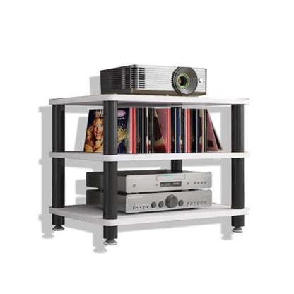HiFi Racks Media Components Cabine, Heavy Duty Audio Component Stand, Amplifier Console Shelf Organizer, 2/3/4 Tier Speaker Audio Rack Tower(White,3-Tier) - color: White, size: 3-Tier