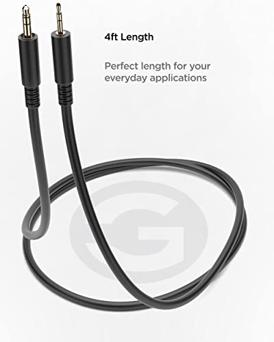 GALVANOX 2.5mm to 3.5mm aux Cable for Bose Headphone Cable Compatible with B0SE QC35 II / QC45 (Black)