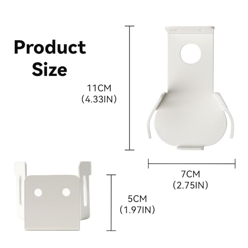 shinar Metal Wall Mount Compatible with Sonos Roam 1/2/SL | Mount Accessory Stand Bracket Compatible with Roam1/2 Roam SL Adjustable Bracket Max. 12 kg (White) - color: White