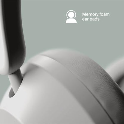 Clemm Preset Wireless Over-Ear Headphones, 95H Playtime, Bluetooth, 40mm Drivers, Built-in Mic, Memory Foam Earcups, Aux Cable Included, Foldable Design, Ivory - color: Ivory