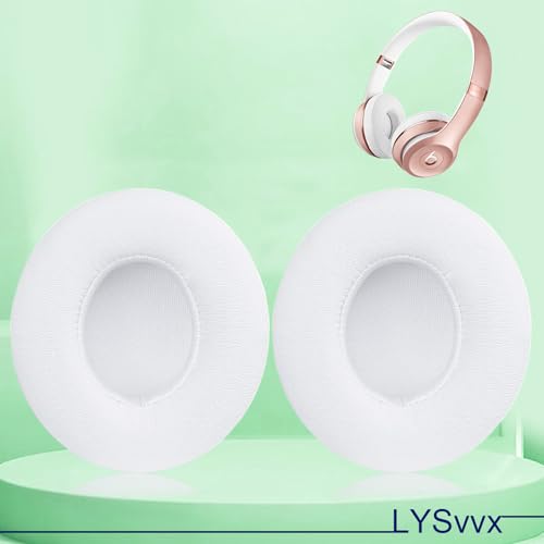 Solo 3 Ear Pads - Replacement Earpads for Beats Solo 2 & Solo 3 Wireless Headphones (White) - color: White