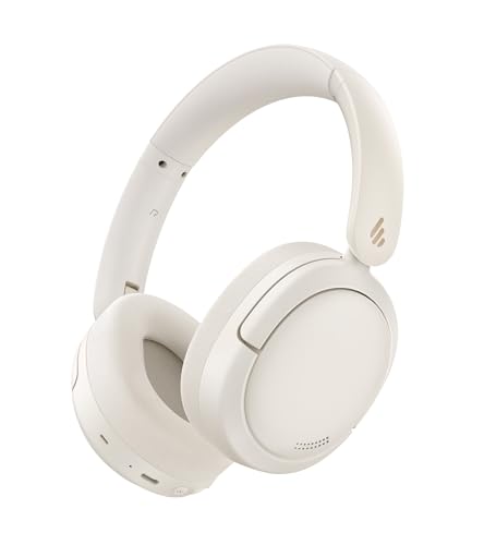 Edifier W800BT Pro Hybrid Active Noise Cancelling Over Ear Headphone, Ivory - color: Ivory