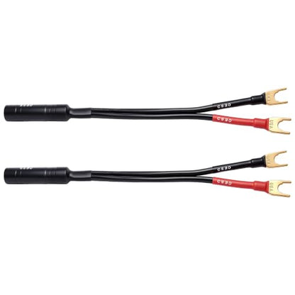 CNCESS Large Spade Fork to 1/4 in TS Speaker Adapter, 6 in, 12AWG, 2-Pack - size: Large Spade