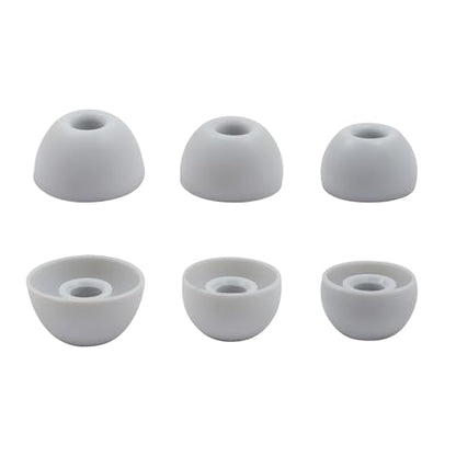 6 Pairs Replacement Silicone Ear Tips Compatible with Beats Studio Buds/Fit Pro/Studio Buds +, Silicone Earbuds Eartips Buds Cover Set for Beat Studio Buds (Grey Without Pen) - color: Grey without Pen