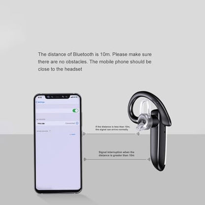 Bluetooth Headset Single Ear Wireless Earpiece V5.1 for Trucker Driving Office Call Use with ENC Noise Cancelling (Wireless Headset Bluetooth)