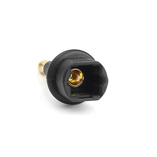 Toslink Female to 3.5mm Jack (Mini Toslink) Male Digital Adapter | Digital Fiber Optic Toslink to 3.5mm Jack Adapter Coupler, Female to 3.5 mm Mini Male Optical Audio Connector Adapter (2PCS)