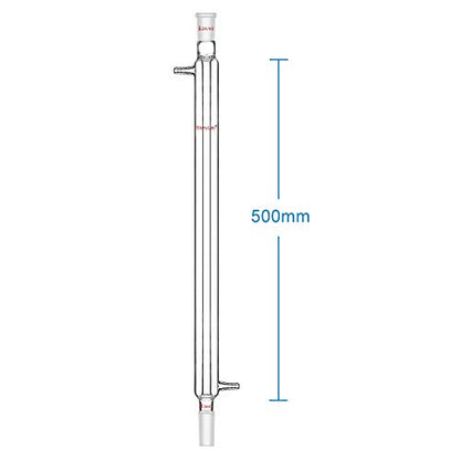 StonyLab Borosilicate Glass Liebig Condenser with 24/40 Joint 500mm Jacket Length Lab Glass Condenser - size: 500 mm