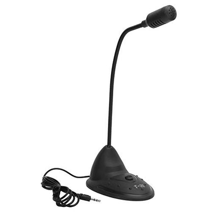 EBTOOLS Desktop Computer Microphone, 360° Adjustable Goose Neck Capacitive Microphone, 3.5MM Round Interface, Suitable for Notebook/Desktop Computers